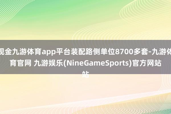 现金九游体育app平台装配路侧单位8700多套-九游体育官网 九游娱乐(NineGameSports)官方网站